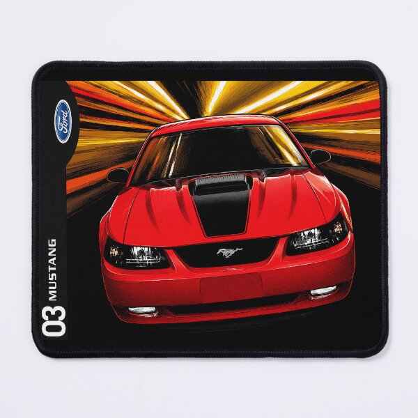 Item preview, 2003 Ford Mustang Mach 1 – Red New Edge Shaker Hood Muscle Car Art designed and sold by Stinky Lincy's Apparel Company.