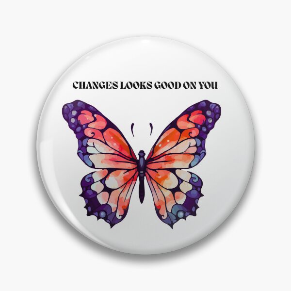 Item preview, Colorful Butterfly Sticker | Changes Looks Good On You Quote Design designed and sold by Pandey14.