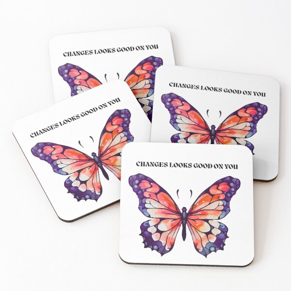 Item preview, Colorful Butterfly Sticker | Changes Looks Good On You Quote Design designed and sold by Pandey14.