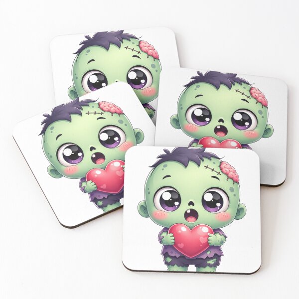 Item preview, cute zombie holding a red heart designed and sold by pictranoosa.
