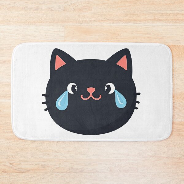 Item preview, Crying black cat - cute emoji designed and sold by Prints by Mat.