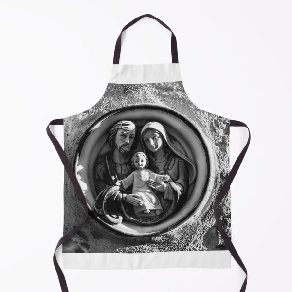 Item preview, Black and White Shrine Relief of the Holy Family: Virgin Mary, Saint Joseph and Baby Jesus designed and sold by Nmallia.