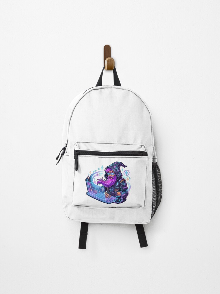 Thumbnail 1 of 3, Backpack, The Code Wizard: Cybermage designed and sold by mancikart.