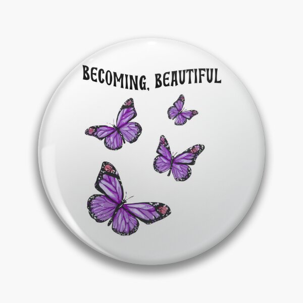 Item preview, urple Butterfly Transformation Sticker | Becoming Beautiful Inspirational Design designed and sold by Pandey14.