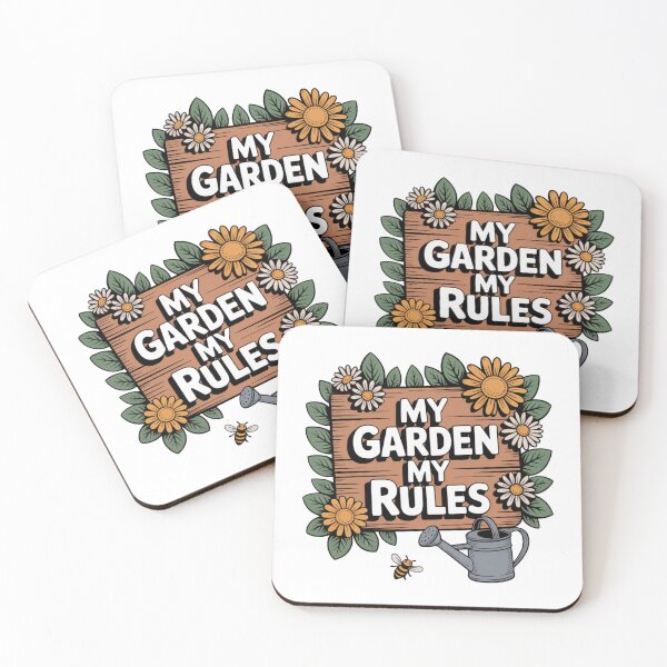 Item preview, My Garden My Rules Floral Sign with Watering Can and Bee designed and sold by DariaOltes.