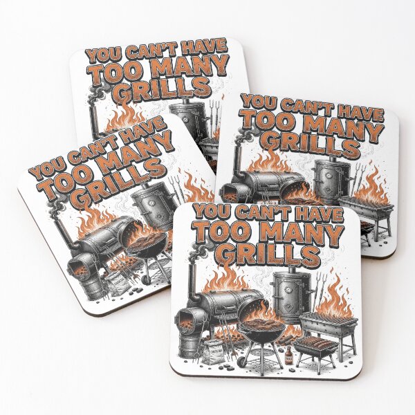 Item preview, You Can't Have Too Many Grills Funny BBQ Grilling Humor Vintage designed and sold by CF_VintageDesign.