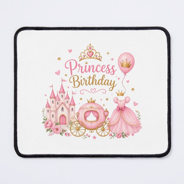 Item preview, Princess Birthday Girl Pink Cute Castle Carriage Party Design designed and sold by Celebrate & Sparkle.