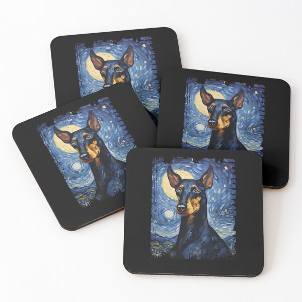 Item preview, Funny Dobermann Starry Night Illustration Mom Dad Kids designed and sold by rafaeltto.