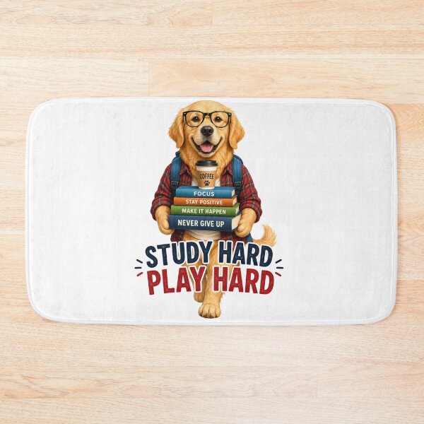 Item preview, Study Hard Play Hard Funny Dog Student Sticker designed and sold by PawFusionArt.
