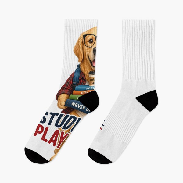 Item preview, Study Hard Play Hard Funny Dog Student Sticker designed and sold by PawFusionArt.