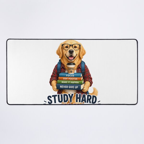 Item preview, Study Hard Play Hard Funny Dog Student Sticker designed and sold by PawFusionArt.