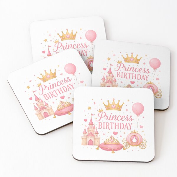 Item preview, Princess Birthday Party Pink Fairy Tale Crown Cute Girls Design designed and sold by Celebrate & Sparkle.
