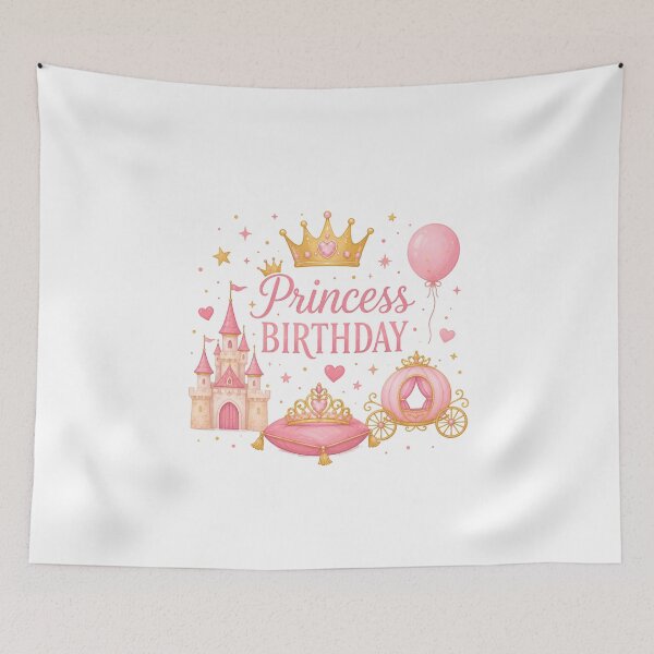 Item preview, Princess Birthday Party Pink Fairy Tale Crown Cute Girls Design designed and sold by Celebrate & Sparkle.