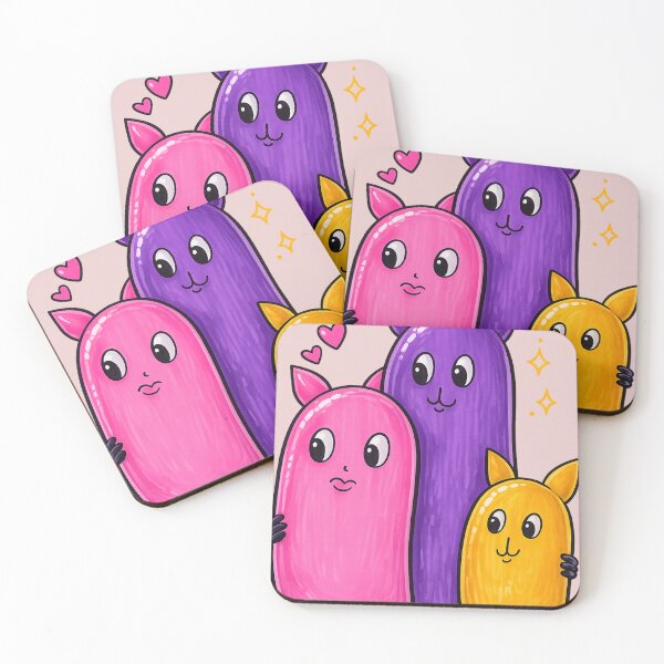 Item preview, Cute Cosmic Blob Family – Kawaii Color Monsters Illustration designed and sold by Creavanessa0321.