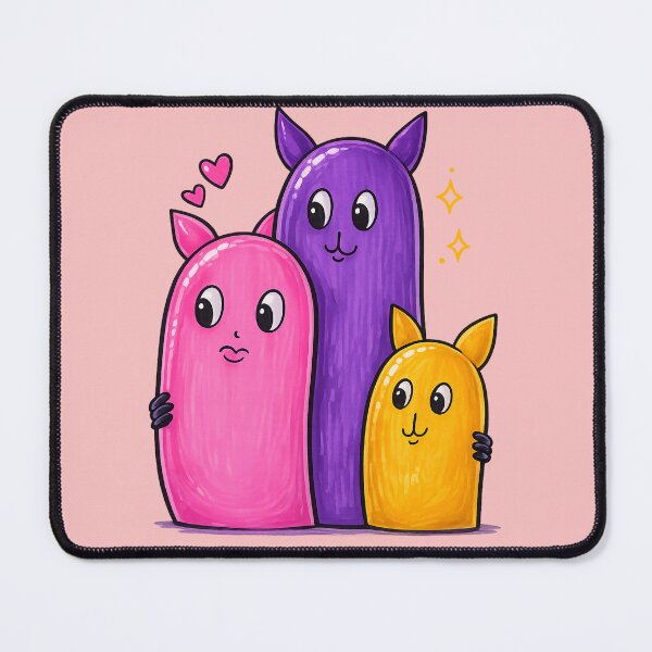 Item preview, Cute Cosmic Blob Family – Kawaii Color Monsters Illustration designed and sold by Creavanessa0321.