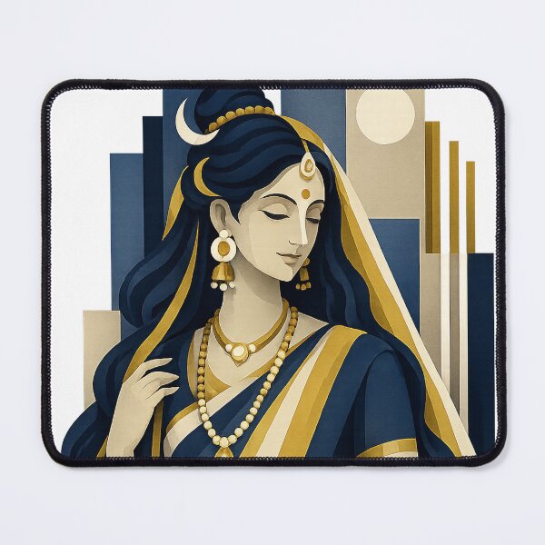 Item preview, Divine Parvati Art Deco Goddess Illustration designed and sold by ravuh.