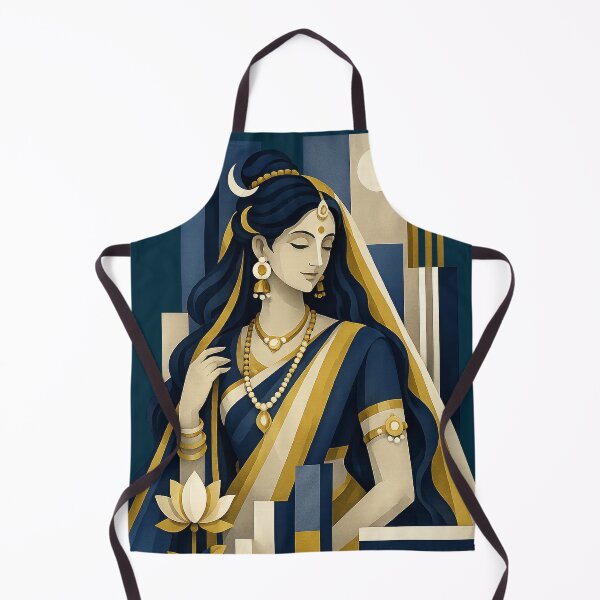 Item preview, Divine Parvati Art Deco Goddess Illustration designed and sold by ravuh.