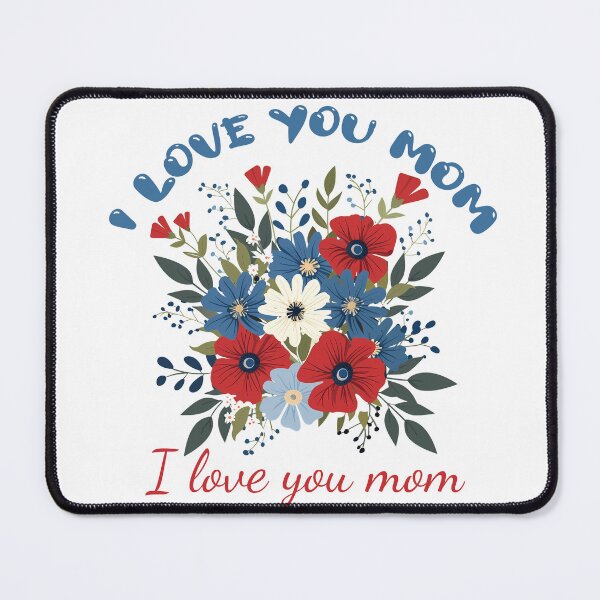 Item preview, I Love You Mom – Heartfelt Mother's Love Typography Design designed and sold by Amsafjol.