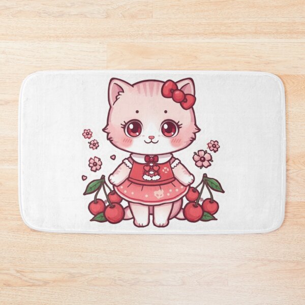 Item preview, Cherry Kitty Kawaii Sticker designed and sold by Stylestickers55.