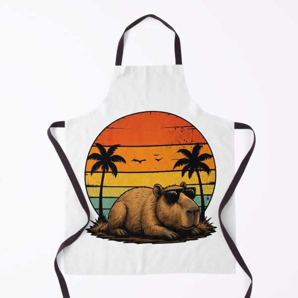Item preview, Vintage Chill Capybara Sunglasses Sunset Shirt designed and sold by PINK FREE.