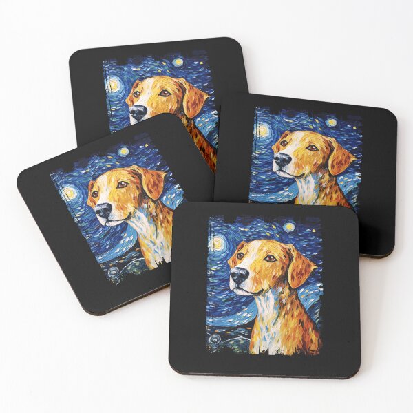 Item preview, Funny English Foxhound Starry Night Illustration Mom Dad Kids designed and sold by rafaeltto.