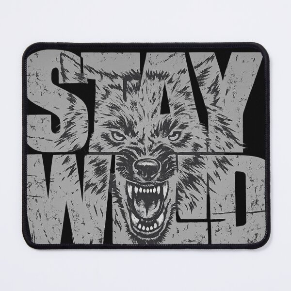 Item preview, Stay Wild Wolf Vintage Typography designed and sold by Dreamy fantasy design.