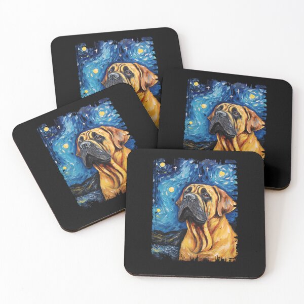 Item preview, Funny English Mastiff Starry Night Illustration Mom Dad Kids designed and sold by rafaeltto.