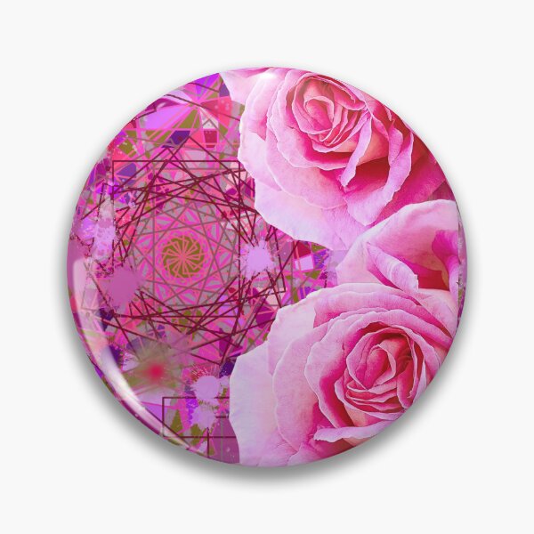 Item preview, Pink Peeky Roses Splatter Paint Collage designed and sold by RAHKELROYSUM.