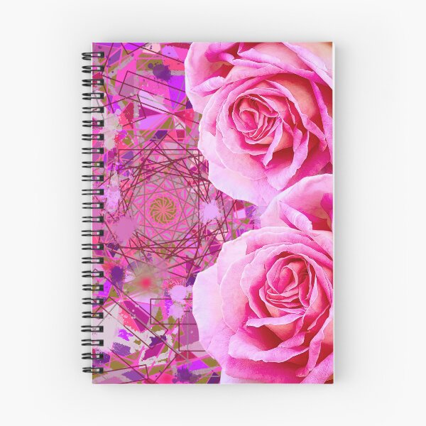 Item preview, Pink Peeky Roses Splatter Paint Collage designed and sold by RAHKELROYSUM.
