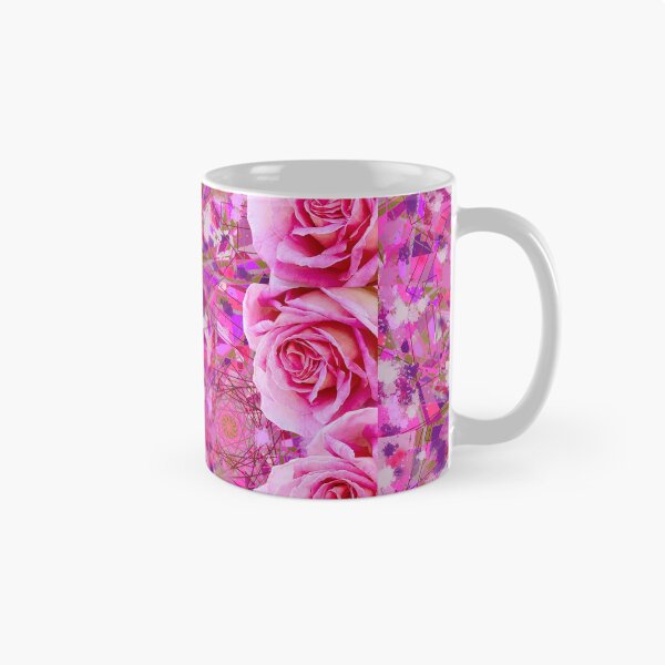 Item preview, Pink Peeky Roses Splatter Paint Collage designed and sold by RAHKELROYSUM.