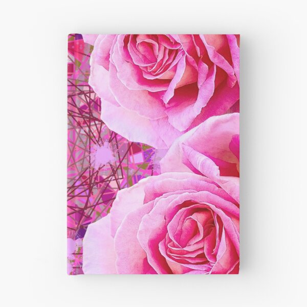 Item preview, Pink Peeky Roses Splatter Paint Collage designed and sold by RAHKELROYSUM.