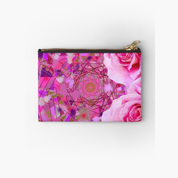 Item preview, Pink Peeky Roses Splatter Paint Collage designed and sold by RAHKELROYSUM.