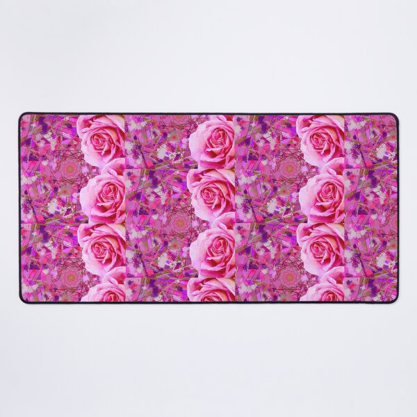 Item preview, Pink Peeky Roses Splatter Paint Collage designed and sold by RAHKELROYSUM.
