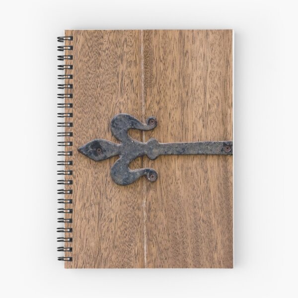 Item preview, Rustic Wooden Door With Decorative Iron Hinge on Textured Oak Panels designed and sold by Nmallia.