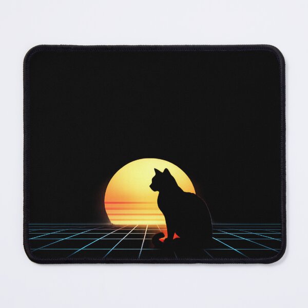 Item preview, Neon Retro Sunset Wolf Howling – Vaporwave Gradient Art designed and sold by Venkat-artz.