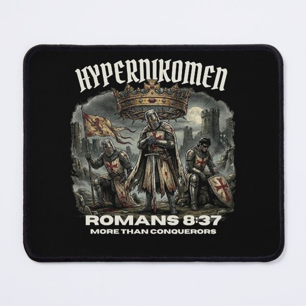 Item preview, Hypernikomen - More Than Conquerors Christian Medieval Streetwear designed and sold by Love Christ Live Life.