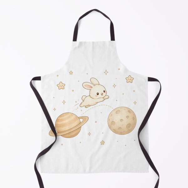 Item preview, Cozy Kawaii Space Bunny Jumping Planets Illustration designed and sold by Seculinator.