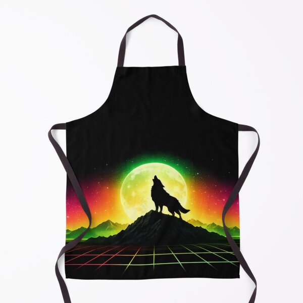 Item preview, Neon Retro Sunset Wolf Howling – Vaporwave Gradient Art designed and sold by Venkat-artz.