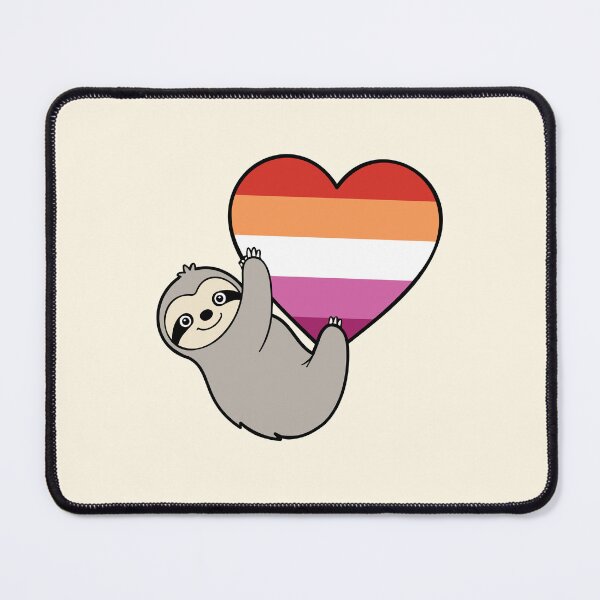 Item preview, Lesbian Pride Sloth Hugging Heart - LGBTQ+ Pride Design designed and sold by Cannaxes Studio.