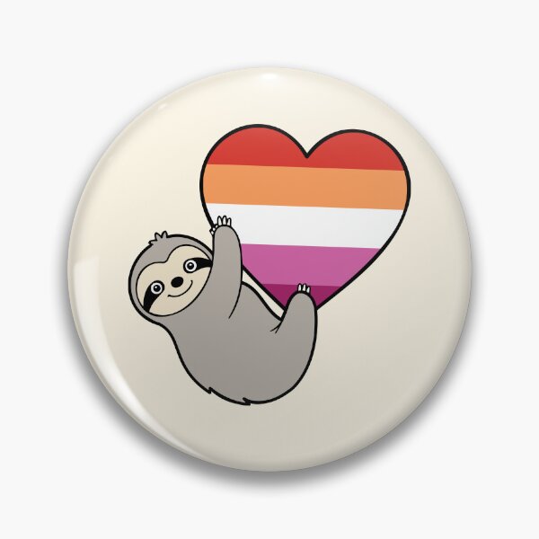 Item preview, Lesbian Pride Sloth Hugging Heart - LGBTQ+ Pride Design designed and sold by Cannaxes Studio.