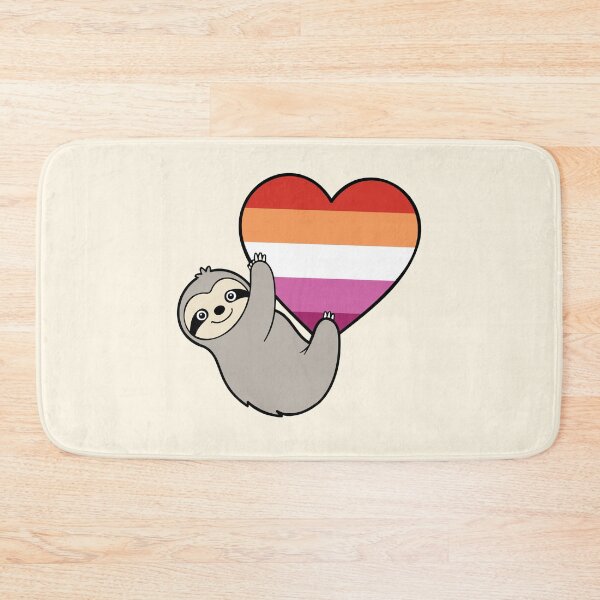 Item preview, Lesbian Pride Sloth Hugging Heart - LGBTQ+ Pride Design designed and sold by Cannaxes Studio.