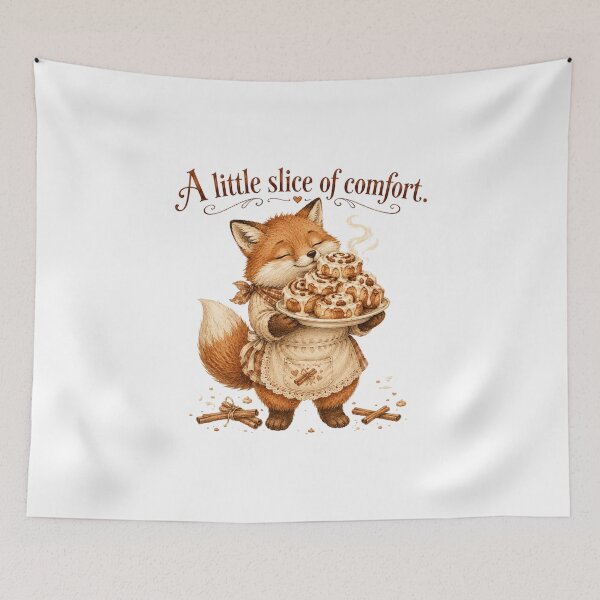 Item preview, A Little Slice Of Comfort Fox Cinnamon Roll Autumn Baking designed and sold by AQUILAKREO.