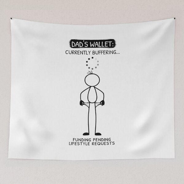 Item preview, Dad's Wallet Currently Buffering Funny Design designed and sold by Pebl-Co.