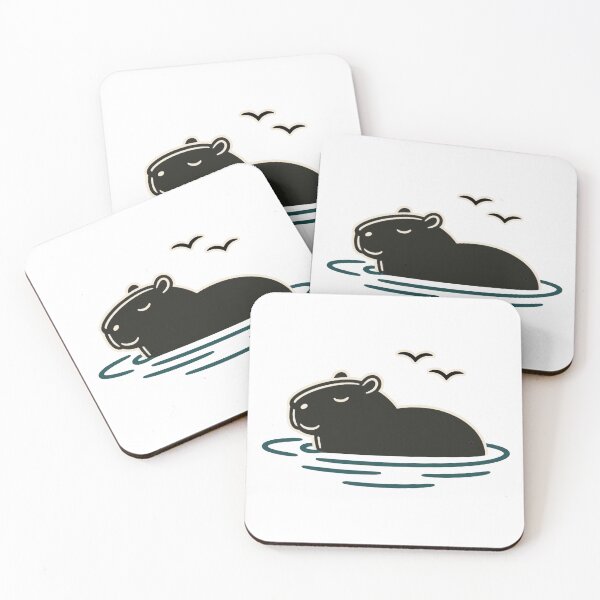 Item preview, Minimalist Capybara Relaxing In Water Shirt designed and sold by PINK FREE.