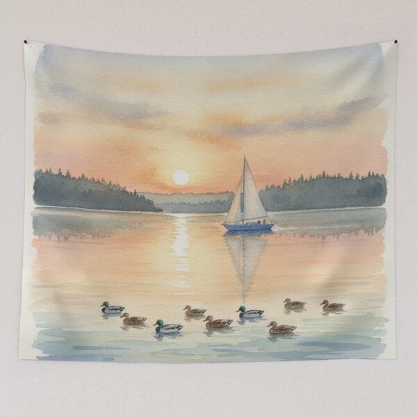 Item preview, Sailboat on the lake designed and sold by ecupirate99.