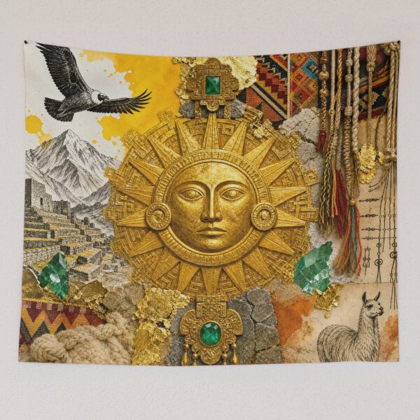 Item preview, Inti's Radiance: Golden Sun God of the Incas designed and sold by DarVibe Designs.