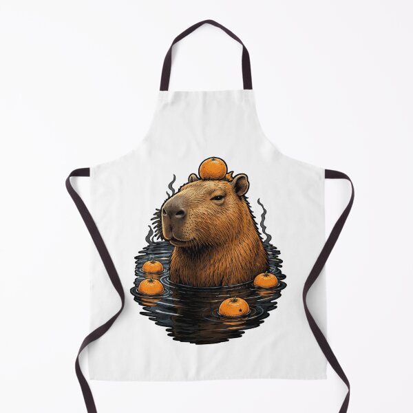 Item preview, Capybara Yuzu Bath Shirt Japanese Hot Spring Animal Tee designed and sold by PINK FREE.