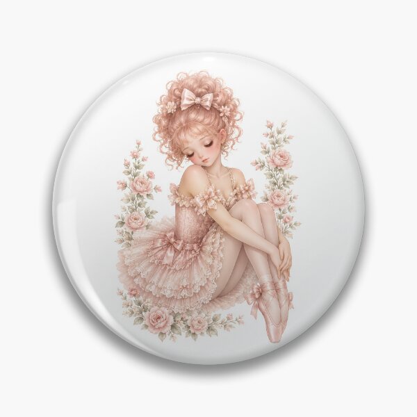 Item preview, Elegant Coquette Ballet Dancer | Vintage Pink Ballerina Princess | Romantic Cottagecore Ballet Art designed and sold by looplandger.