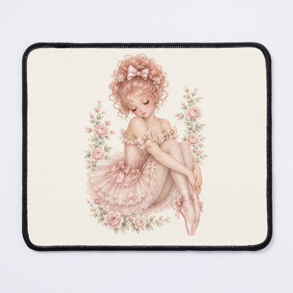 Item preview, Elegant Coquette Ballet Dancer | Vintage Pink Ballerina Princess | Romantic Cottagecore Ballet Art designed and sold by looplandger.