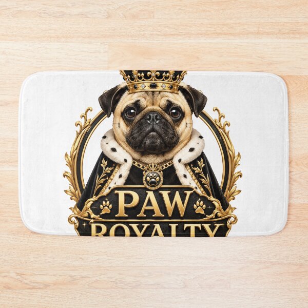 Item preview, Paw Royalty King Pug Dog Sticker designed and sold by PawFusionArt.
